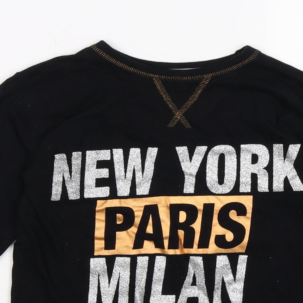 Young Dimension Girls Black   Basic Casual Size 7-8 Years  - NEW YORK PARIS, MILAN