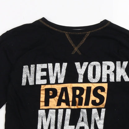 Young Dimension Girls Black   Basic Casual Size 7-8 Years  - NEW YORK PARIS, MILAN
