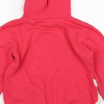 one jumper Womens Pink  Jersey Pullover Hoodie Size L  - teddy