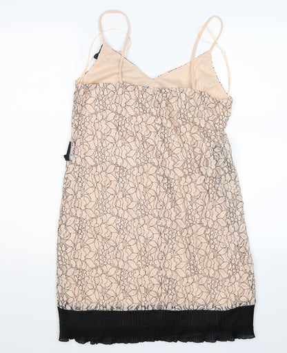 River Island Womens Pink Floral Lace Slip Dress  Size 12