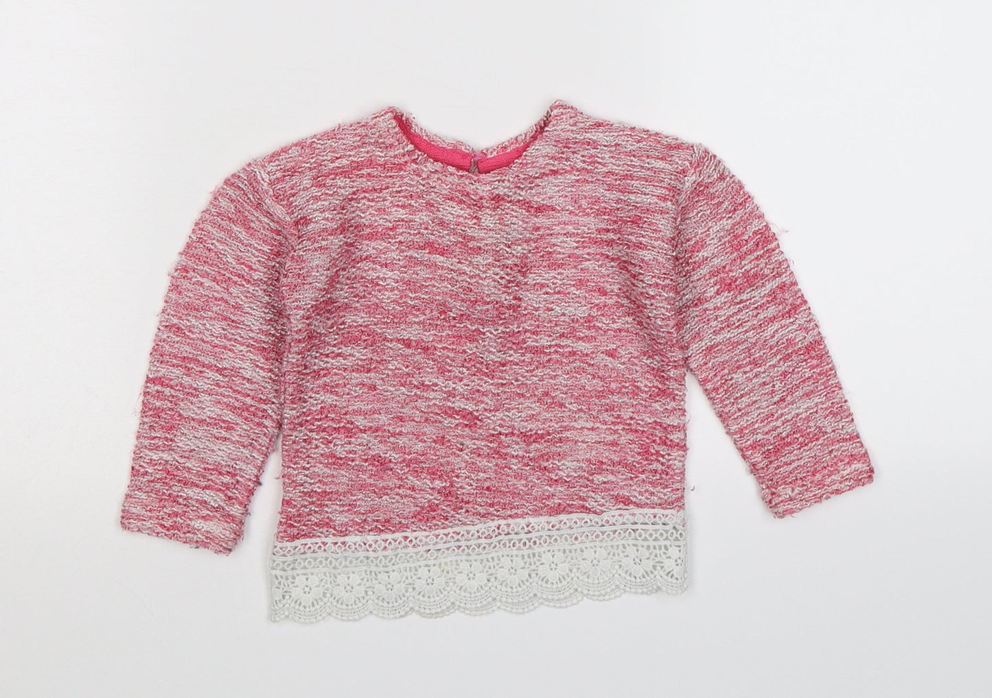 Primark Girls Pink  Knit Pullover Jumper Size 3-6 Months
