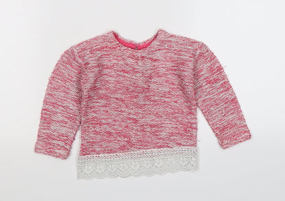 Primark Girls Pink  Knit Pullover Jumper Size 3-6 Months