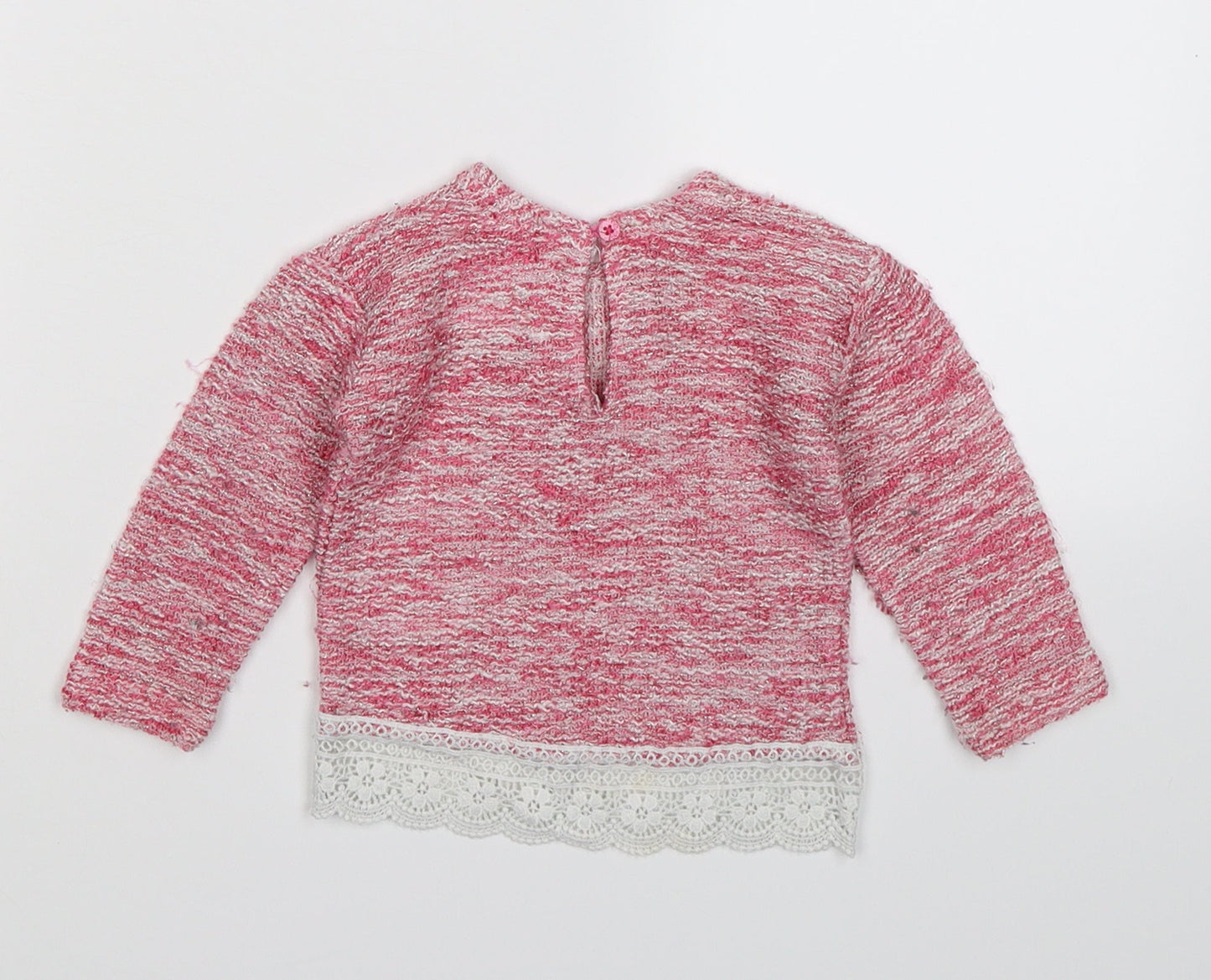 Primark Girls Pink  Knit Pullover Jumper Size 3-6 Months