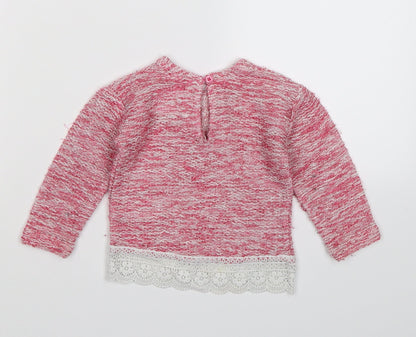 Primark Girls Pink  Knit Pullover Jumper Size 3-6 Months