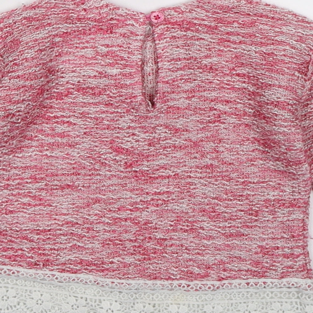 Primark Girls Pink  Knit Pullover Jumper Size 3-6 Months