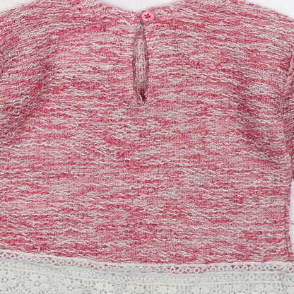 Primark Girls Pink  Knit Pullover Jumper Size 3-6 Months