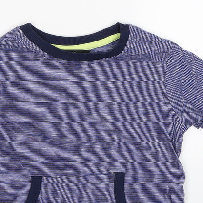 George Boys Blue Striped  Basic T-Shirt Size 3-4 Years  - surf dude
