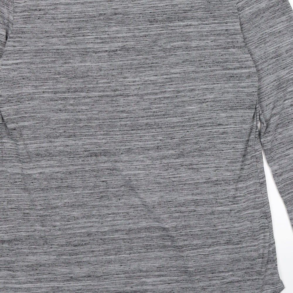 Womens UK Size 12 Indigo Grey Basic Blouse