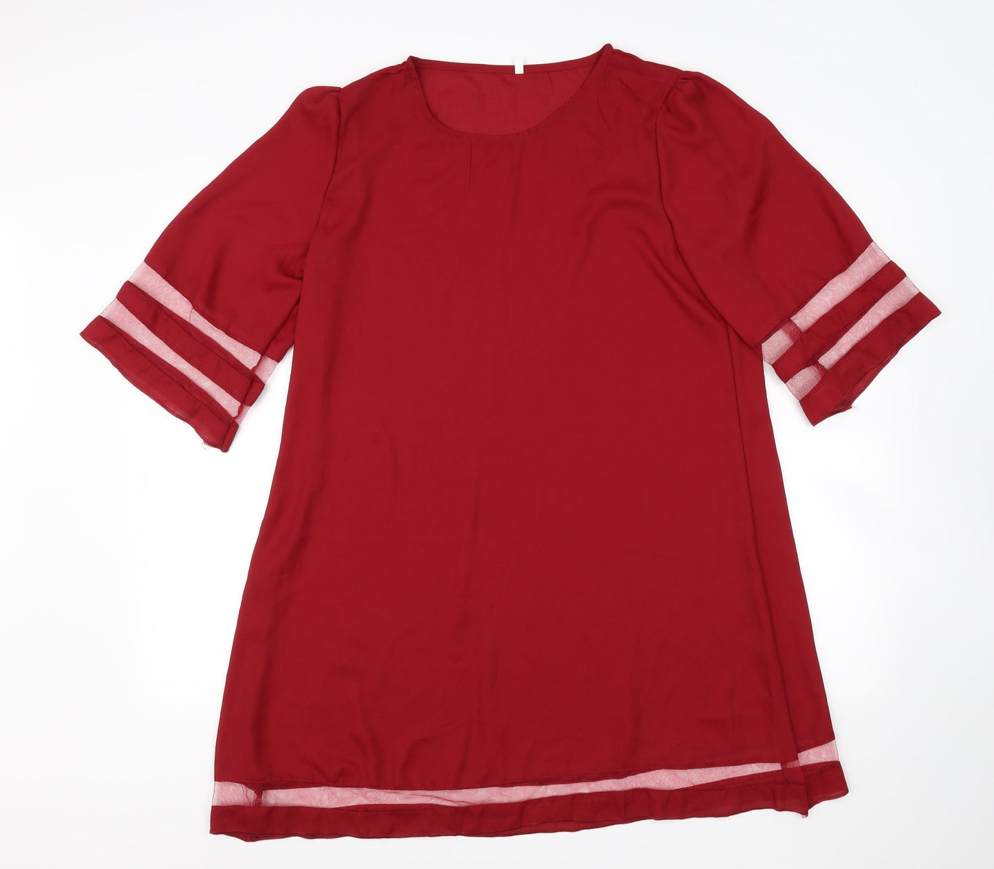 Womens UK Size XL Preworn Red Basic Blouse