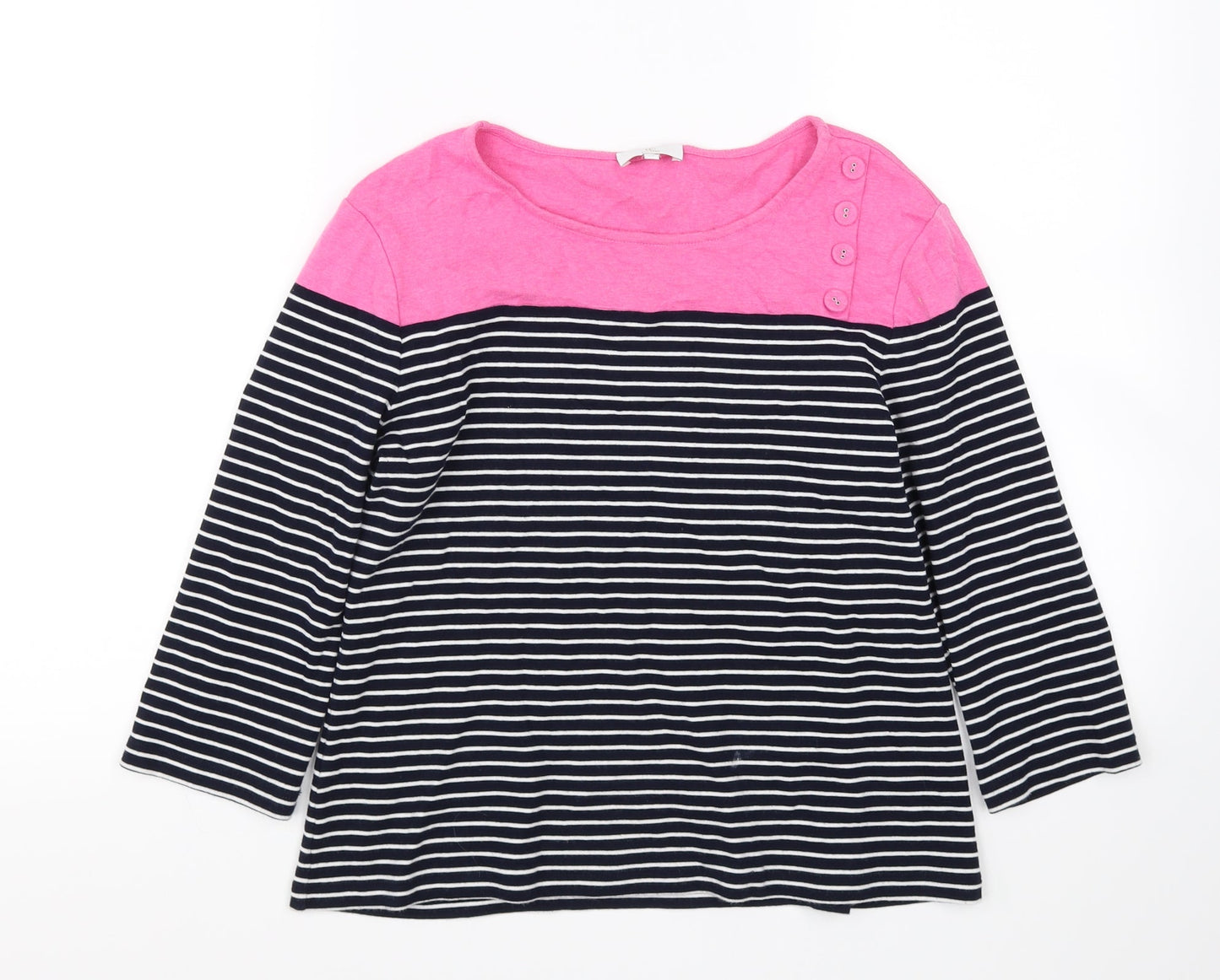 CC  Womens Black Striped  Pullover Sweatshirt Size M