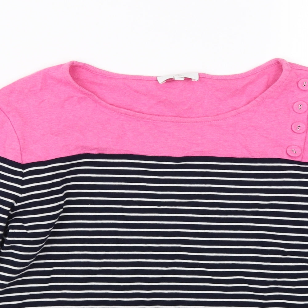 CC  Womens Black Striped  Pullover Sweatshirt Size M