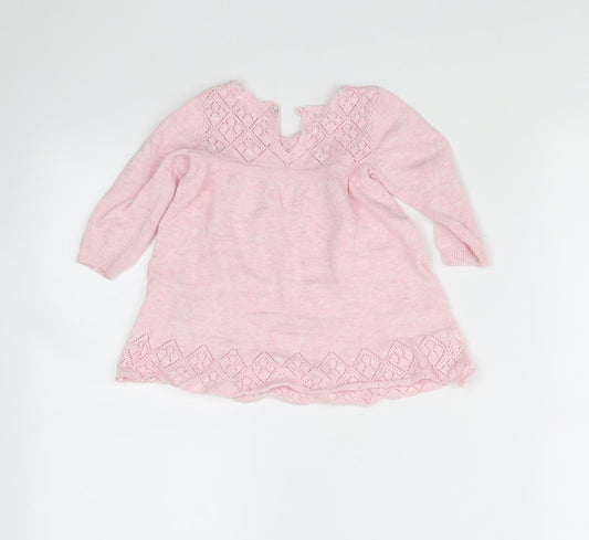 NEXT Girls Pink   Jumper Dress  Size 3-6 Months