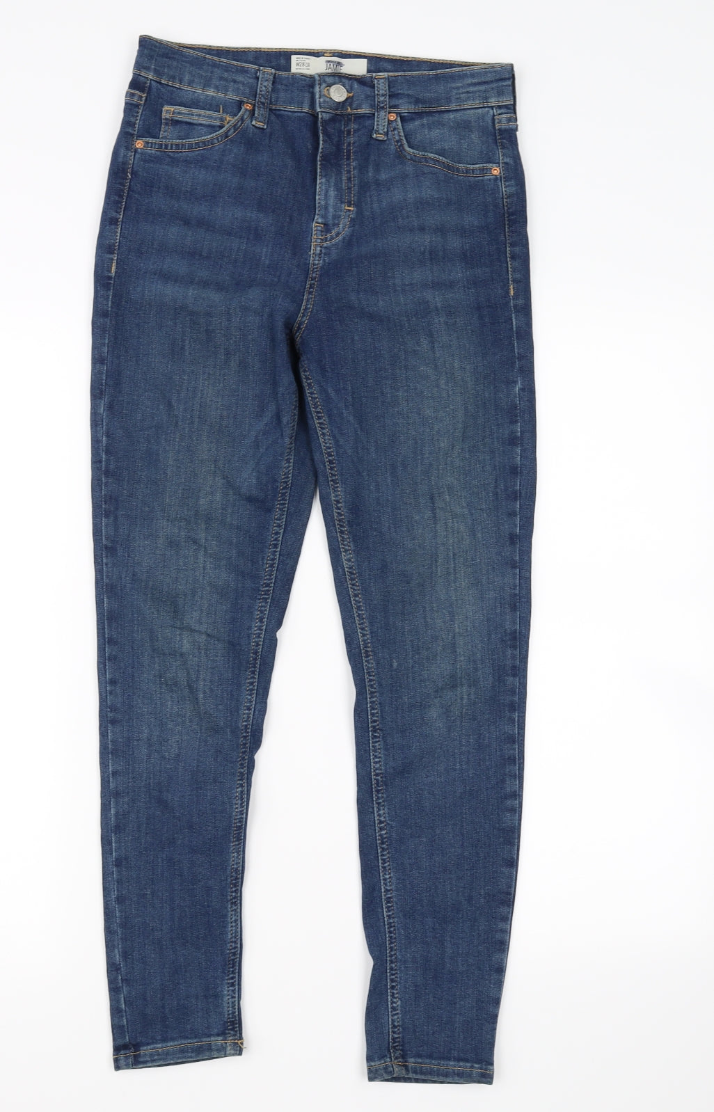 Topshop Womens Blue   Skinny Jeans Size 28 in L27 in