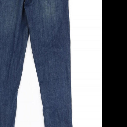 Topshop Womens Blue   Skinny Jeans Size 28 in L27 in