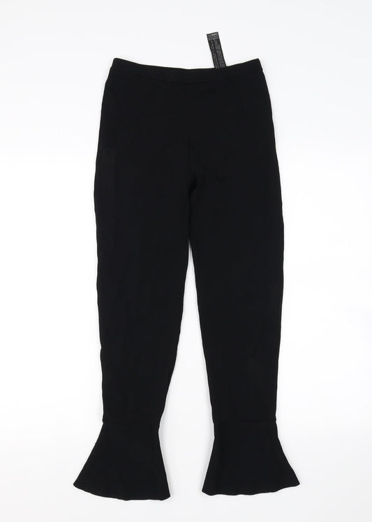 Womens UK Size M Zara Regular Fit  Black Trousers