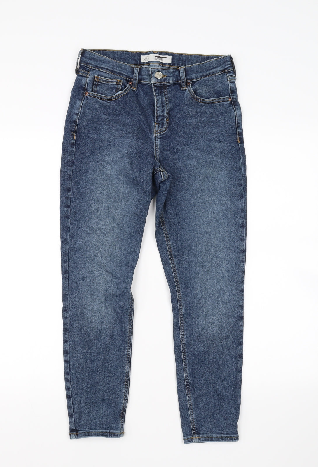 Topshop Womens Blue   Cropped Jeans Size 28 in L24 in