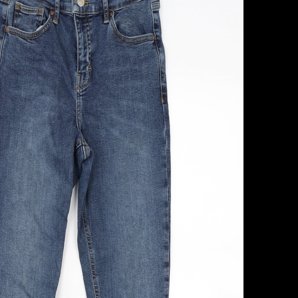 Topshop Womens Blue   Cropped Jeans Size 28 in L24 in