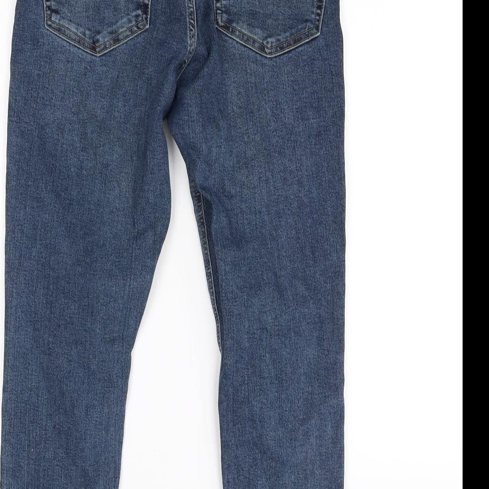 Topshop Womens Blue   Cropped Jeans Size 28 in L24 in