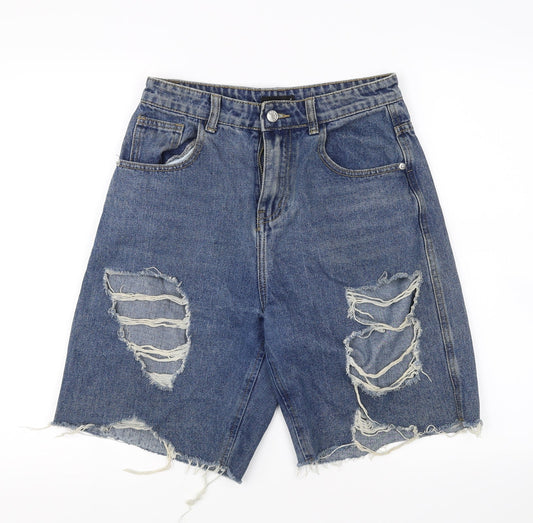 Womens UK Size 8 Momokrom Regular Fit Cut-Off Shorts