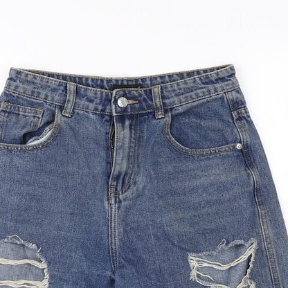 Womens UK Size 8 Momokrom Regular Fit Cut-Off Shorts