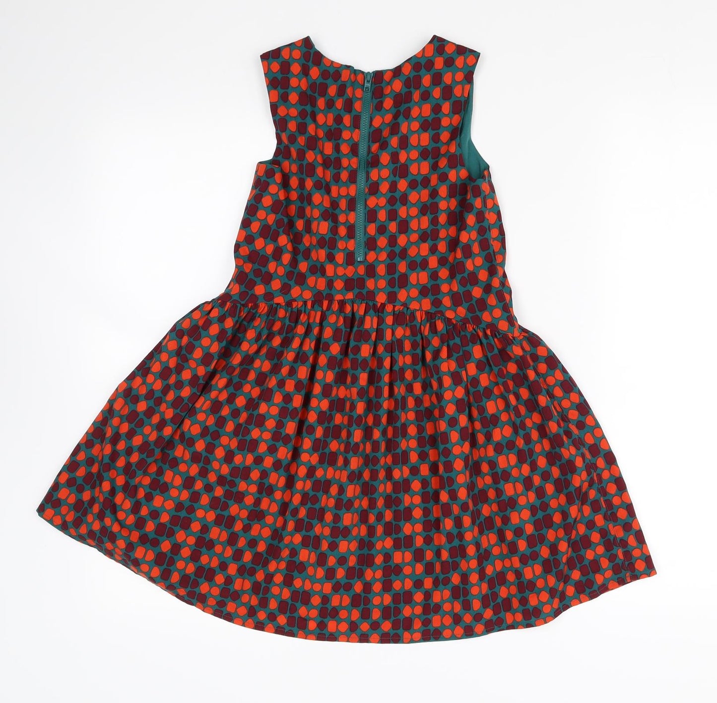 Wear With love Girls Green Polka Dot  Fit & Flare  Size 6-7 Years