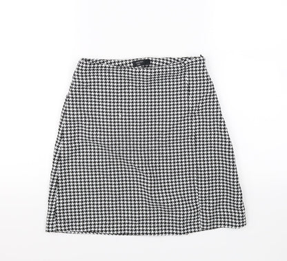 Nobody's Child Womens Black Check  Mini Skirt Size 6