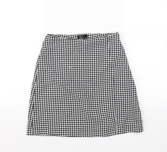 Nobody's Child Womens Black Check  Mini Skirt Size 6