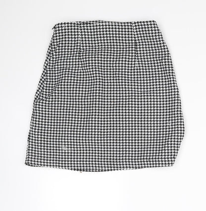 Nobody's Child Womens Black Check  Mini Skirt Size 6