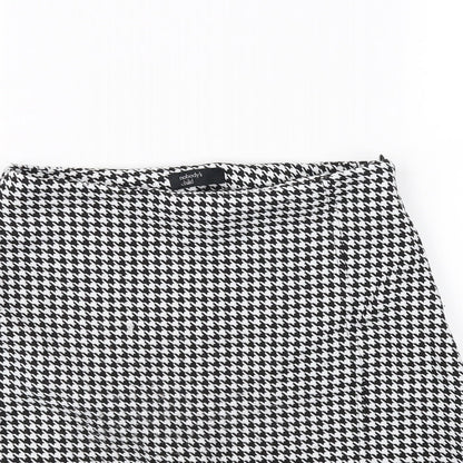 Nobody's Child Womens Black Check  Mini Skirt Size 6