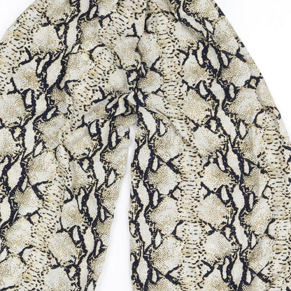 Pink Vanilla Womens Beige Animal Print  Trousers  Size S L25 in