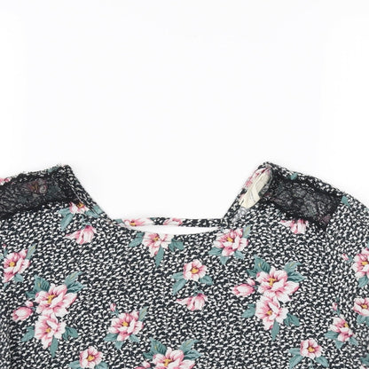 Womens UK Size M Pins and Needles Multicoloured Cropped Blouse