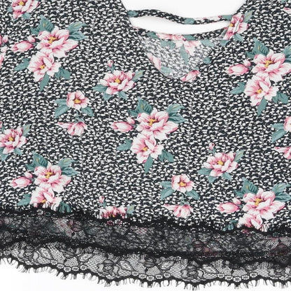 Womens UK Size M Pins and Needles Multicoloured Cropped Blouse
