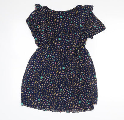 M Butterfly Womens Blue Animal Print  Mini  Size M
