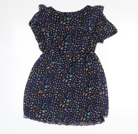 M Butterfly Womens Blue Animal Print  Mini  Size M