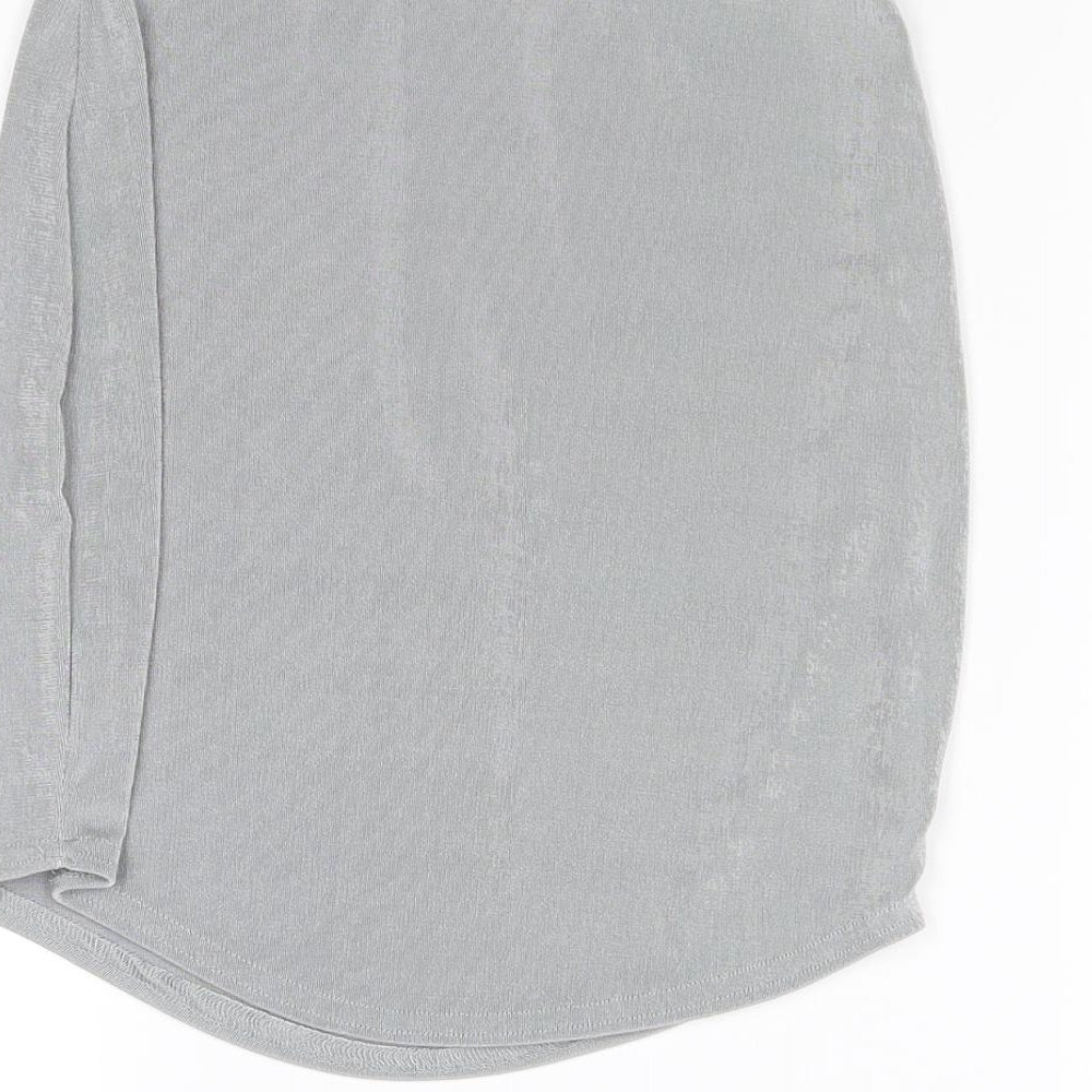 Misspap Womens Grey   Mini Skirt Size XS