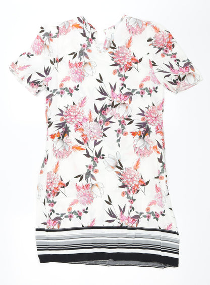New Look Womens Ivory Floral  Shift  Size 10