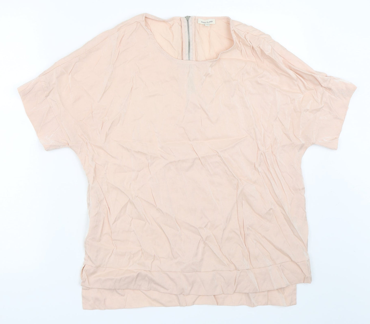 Womens UK Size 12 River Island Pink Basic Blouse