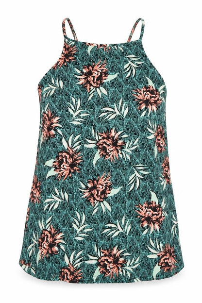 New Look Womens Green Floral  Basic Blouse Size 12