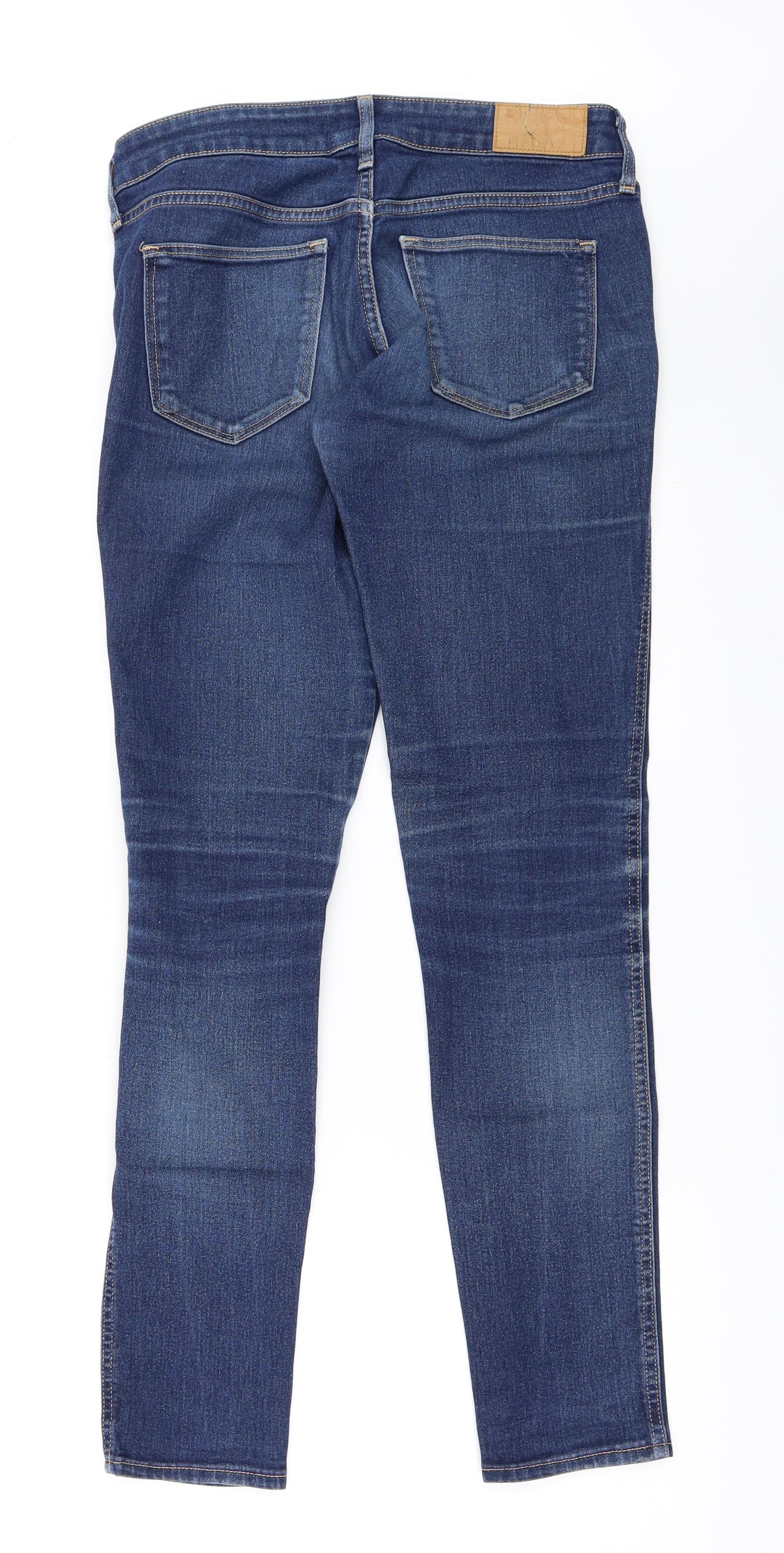 Womens UK Size 27 in H&M Regular Fit Skinny Blue Jeans