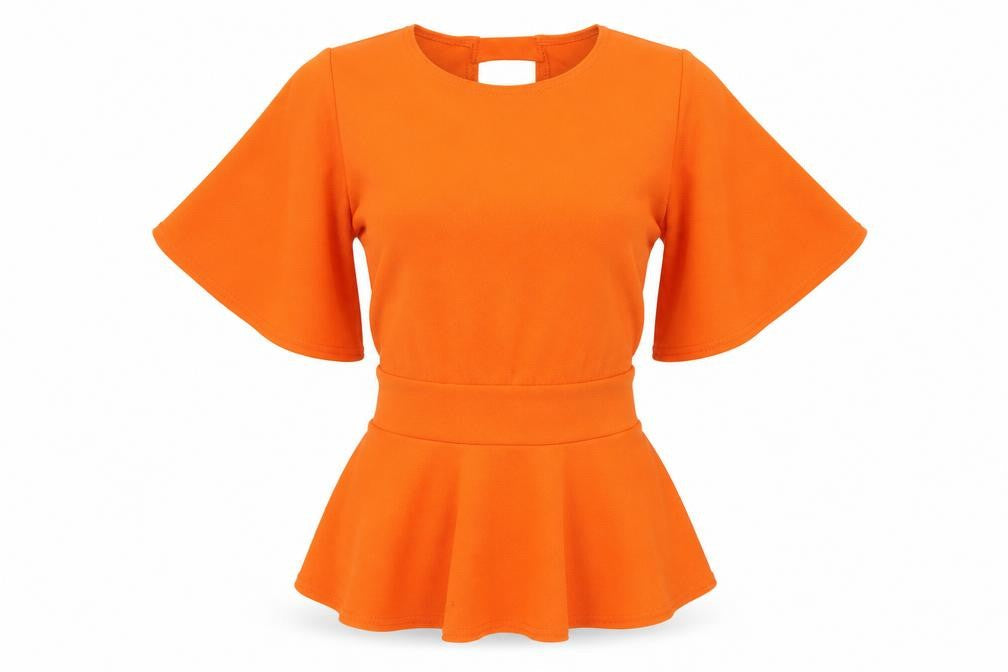 Womens UK Size 6 Boohoo Orange Basic Blouse