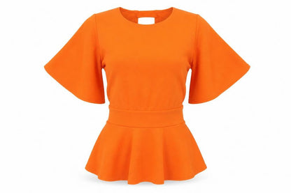Womens UK Size 6 Boohoo Orange Basic Blouse