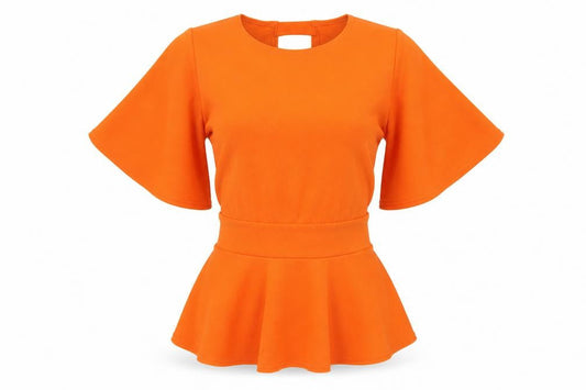 Womens UK Size 6 Boohoo Orange Basic Blouse
