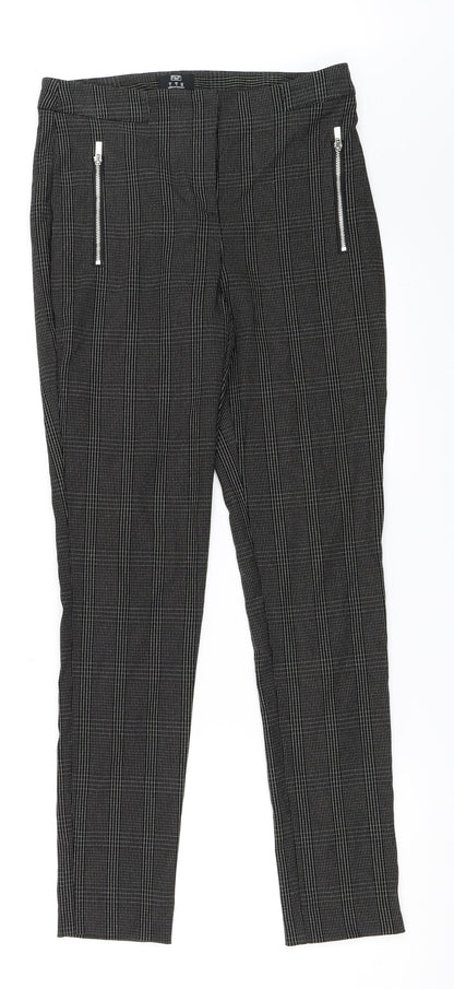 Womens UK Size 8 F&F Regular Fit Capri Black Trousers