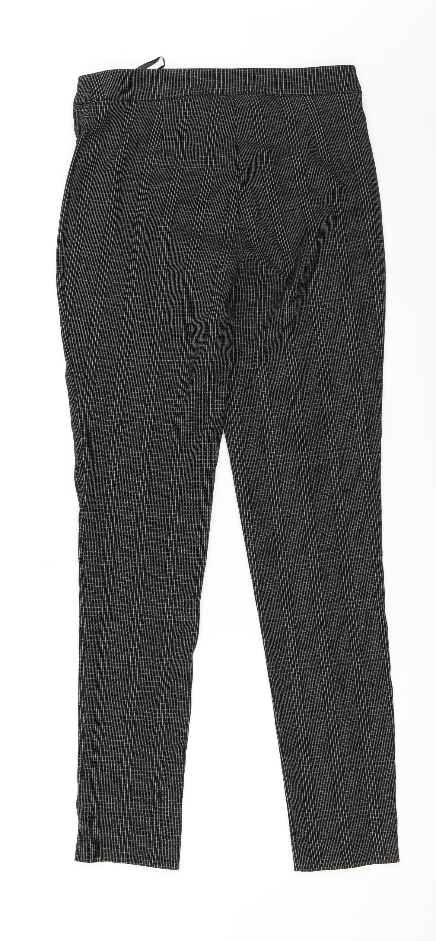 Womens UK Size 8 F&F Regular Fit Capri Black Trousers