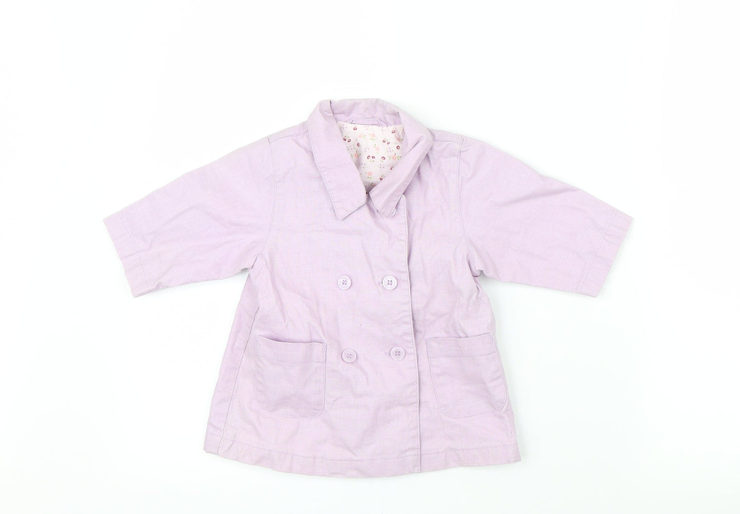 Marks and Spencer Girls Purple   Jacket Coat Size 3-6 Months