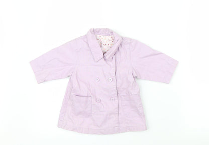 Marks and Spencer Girls Purple   Jacket Coat Size 3-6 Months
