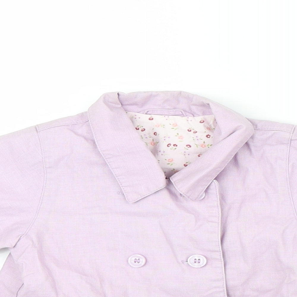 Marks and Spencer Girls Purple   Jacket Coat Size 3-6 Months