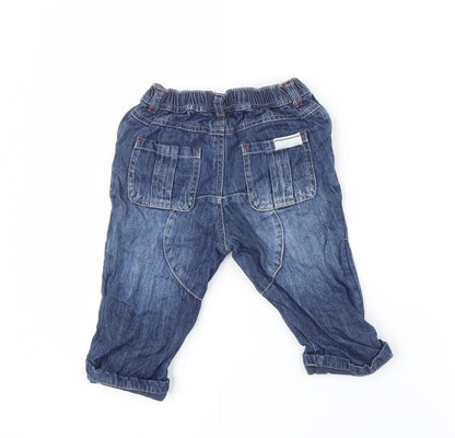 Blue Zoo Boys Blue  Denim Capri Jeans Size 9-12 Months