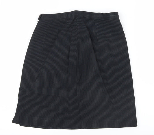 Marks and Spencer Womens Black Striped  Straight & Pencil Skirt Size 10