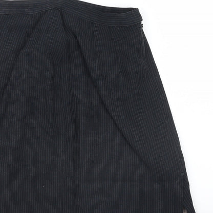 Marks and Spencer Womens Black Striped  Straight & Pencil Skirt Size 10